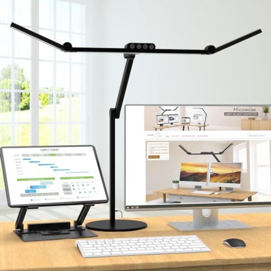 Desk Lamp Led - Architect bureaulamp met sfeerverlichting, verstelbare led-bureaulamp