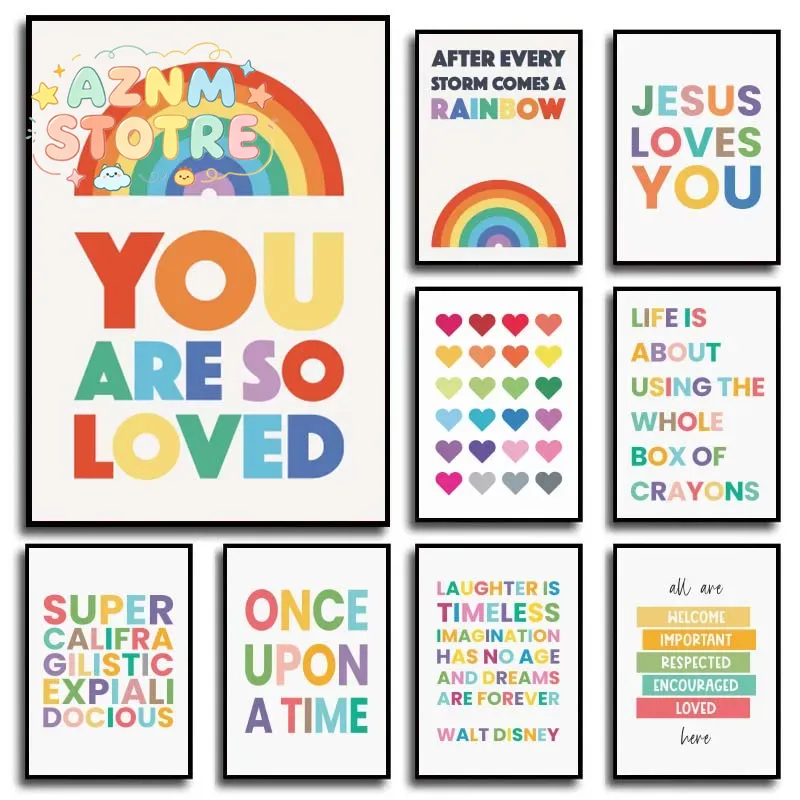 Home Office Quotes - Inspirerende quote canvas schilderij poster kleurrijke