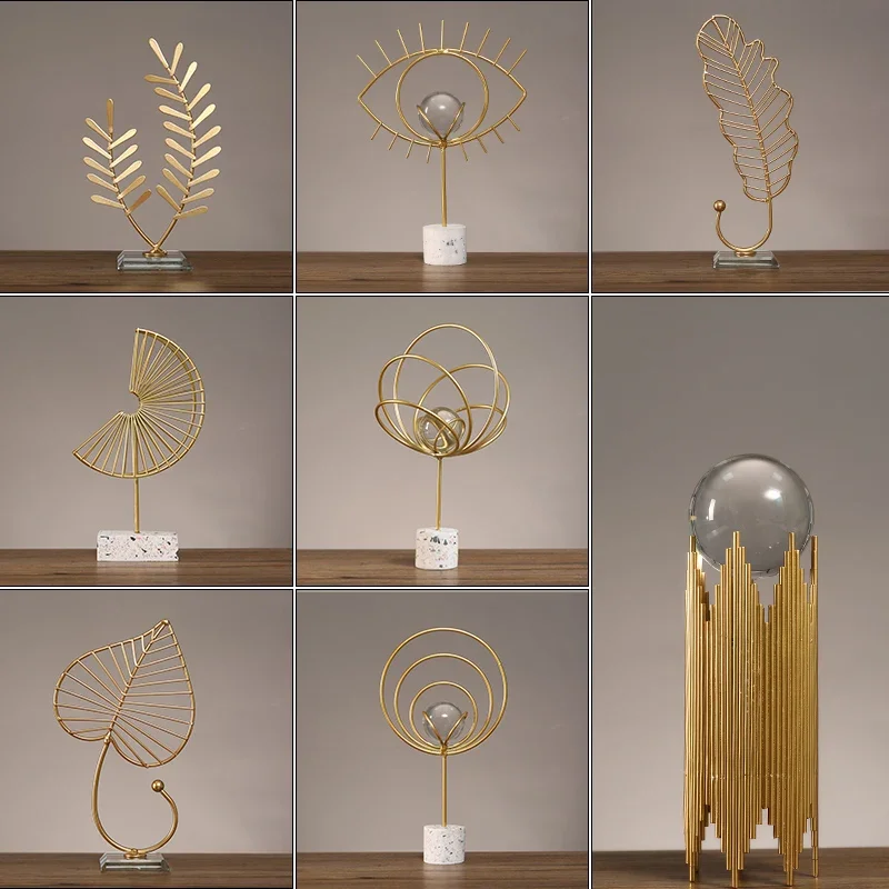 Home Office Architecture - Lichte luxe metalen sieraden, huiswoonkamer, foyer,