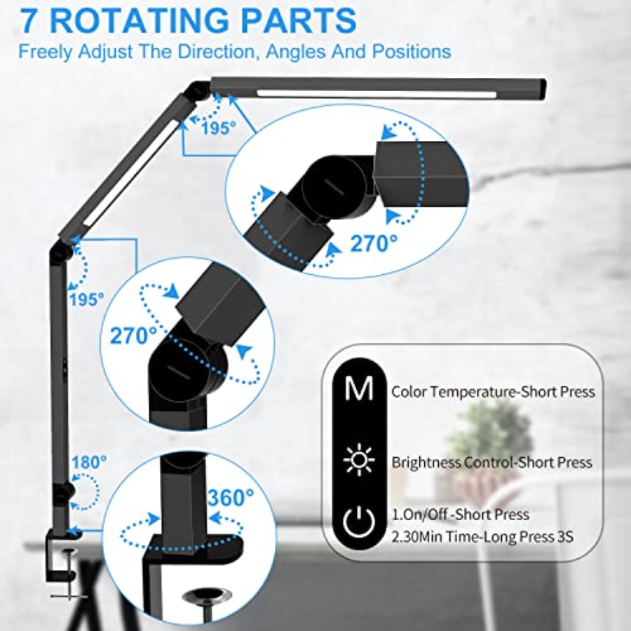 LED bureaulamp met klem, archi - Desk Lamp Led recensie en prijs