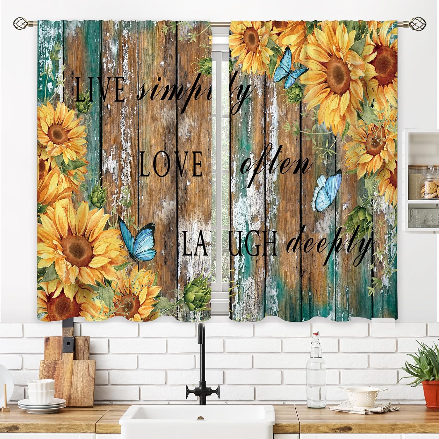 Rustieke zonnebloemhouten gord - Home Office Quotes recensie en prijs