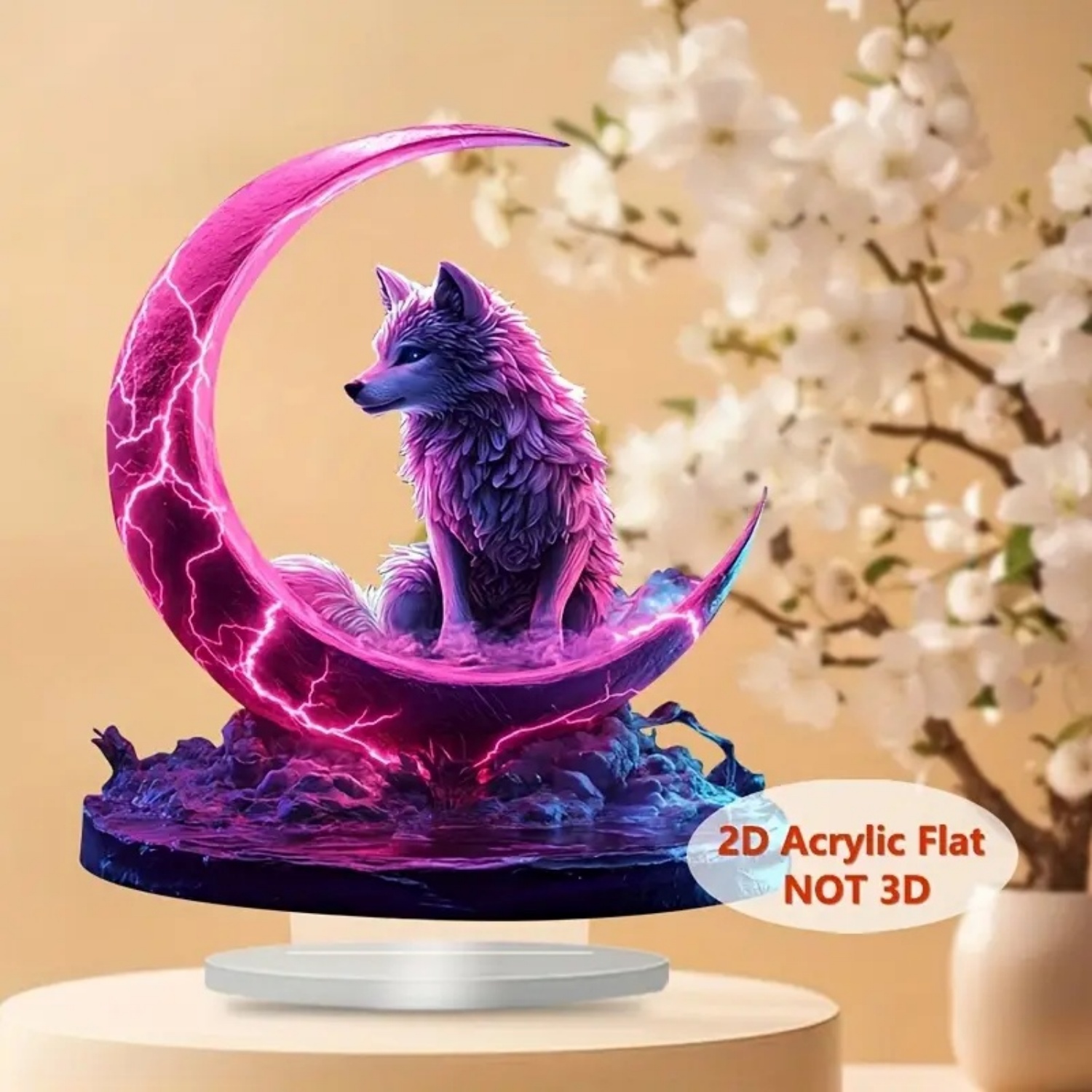 Vlam Wolf Standbeeld, 2D Platt - Office Table Home recensie en prijs