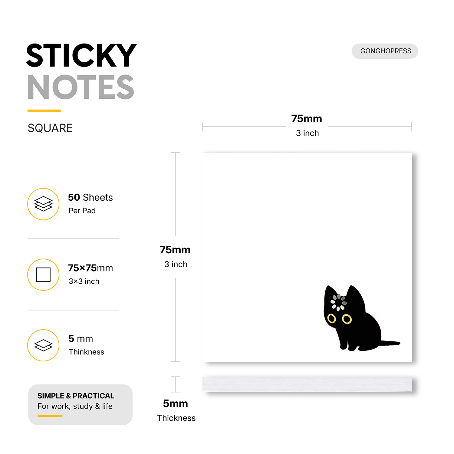 2 stuks schattige zwarte kat s - Sticky Note Dispenser recensie en prijs