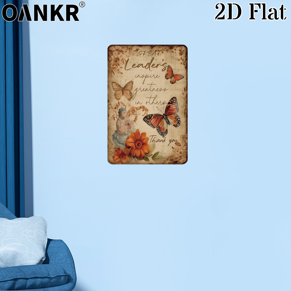 Vintage vlinder bloemen metale - Home Office Quotes recensie en prijs