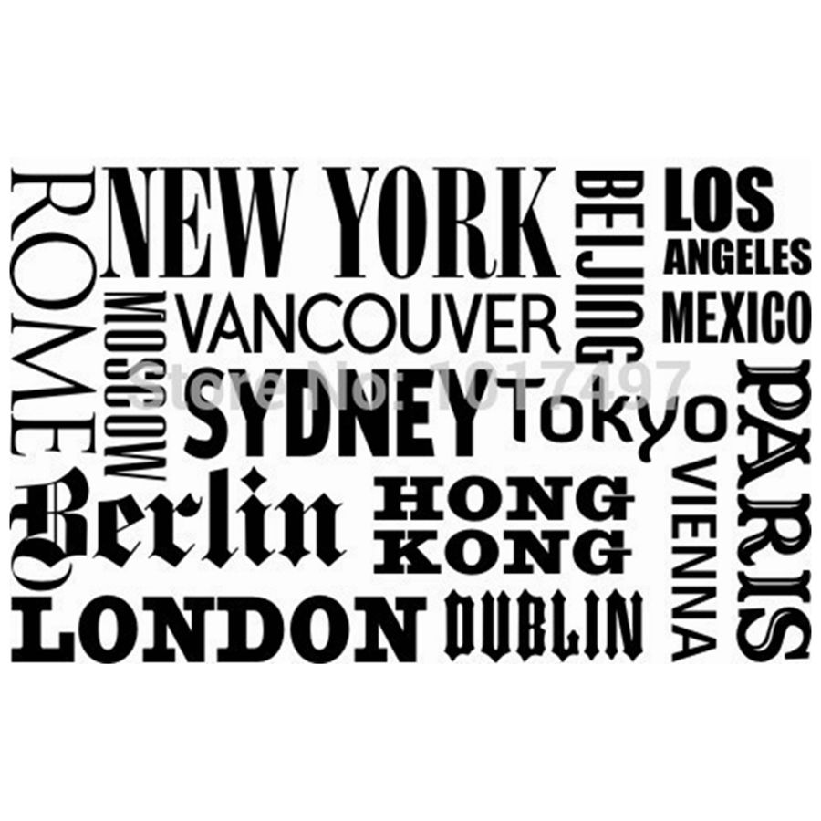New York London Paris Quote mu - Home Office Quotes recensie en prijs