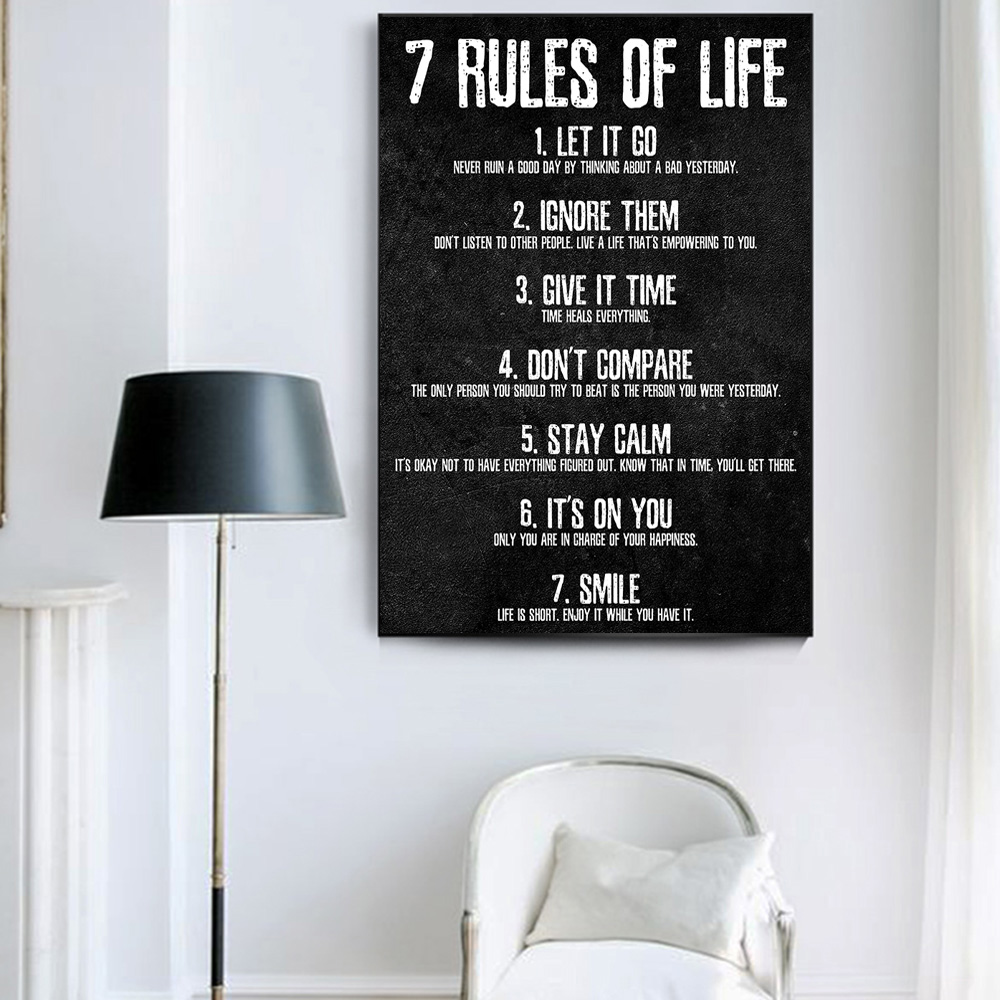 7 Regels Van Leven Horloge Uw  - Home Office Quotes recensie en prijs