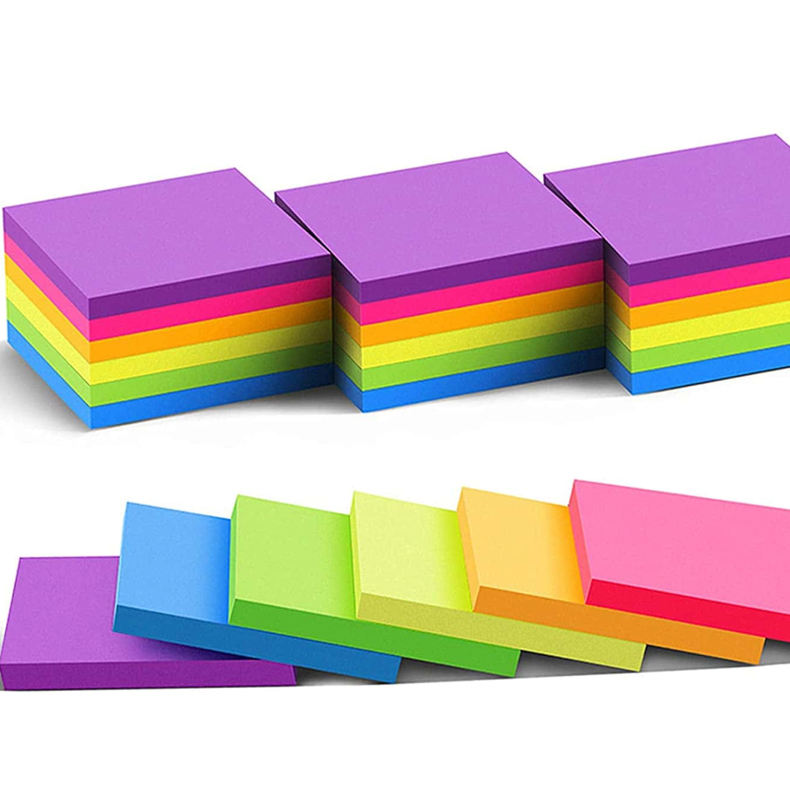 6 stuks fluorescerende kleur 3 - Sticky Note Dispenser recensie en prijs