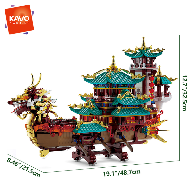 KAVOWORLD 2453PCS Chinese Drak - Home Office Architecture recensie en prijs